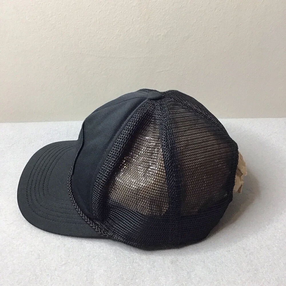 Nike Hat Cap Men Snapback Black Swoosh Logo Rope Mesh Back Trucker Adjustable